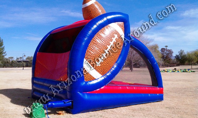 Inflatable football throw game rental Phoenix Arizona